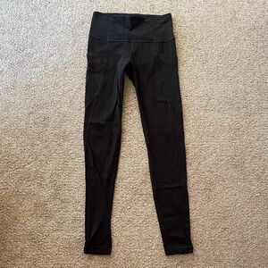 Athleta Leggings stash pocket tights black full length size XS